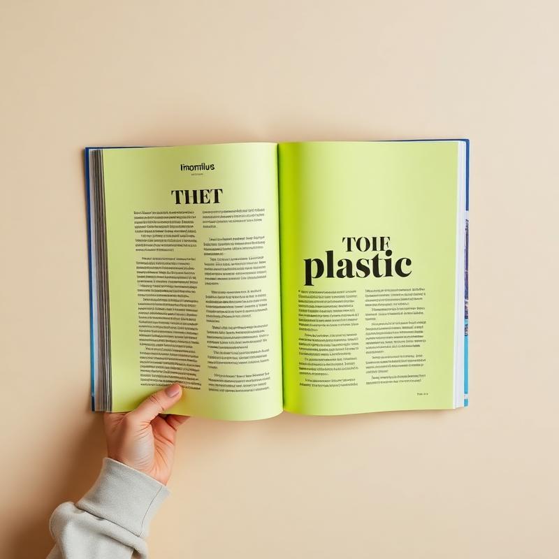 Magazine spread on lime pages